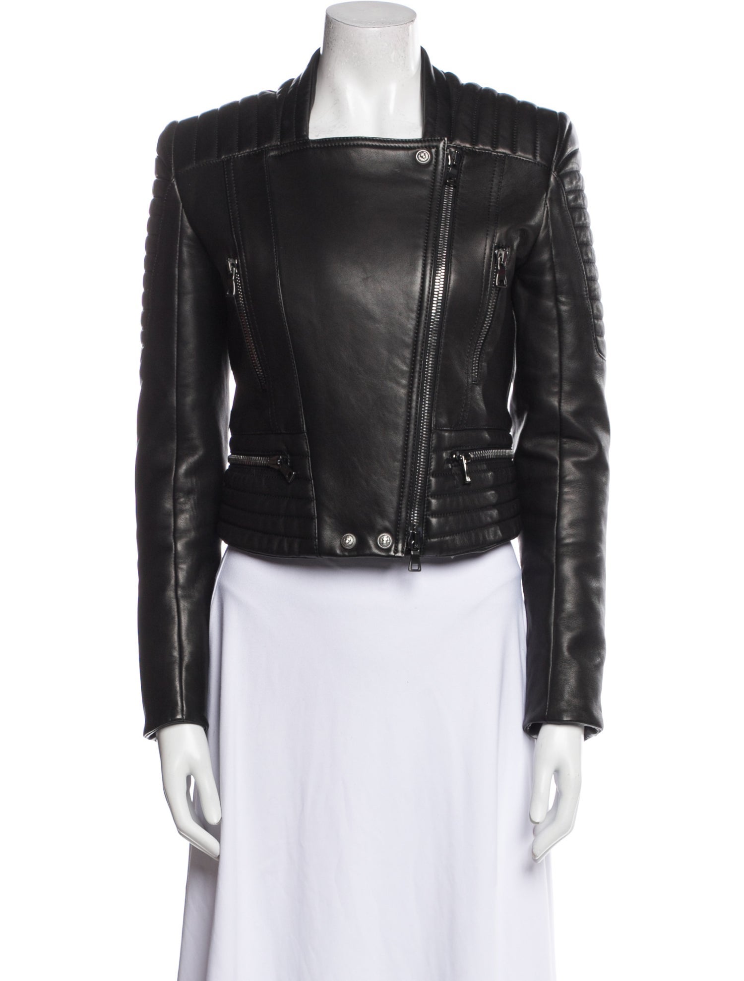 Balmain Leather Biker Jacket