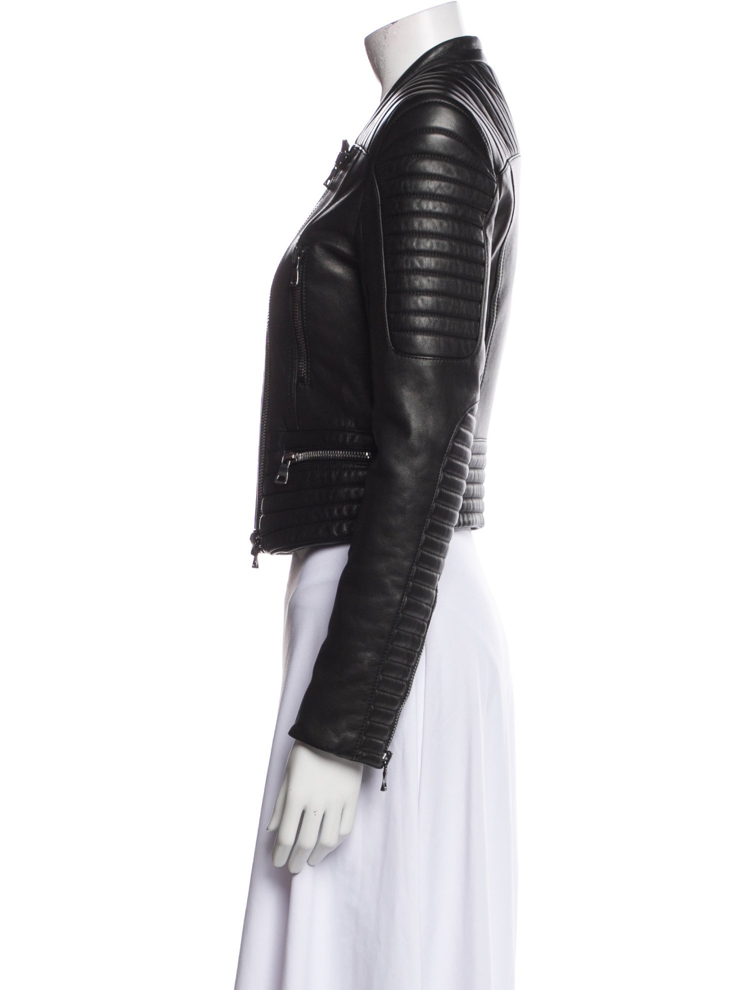 Balmain Leather Biker Jacket