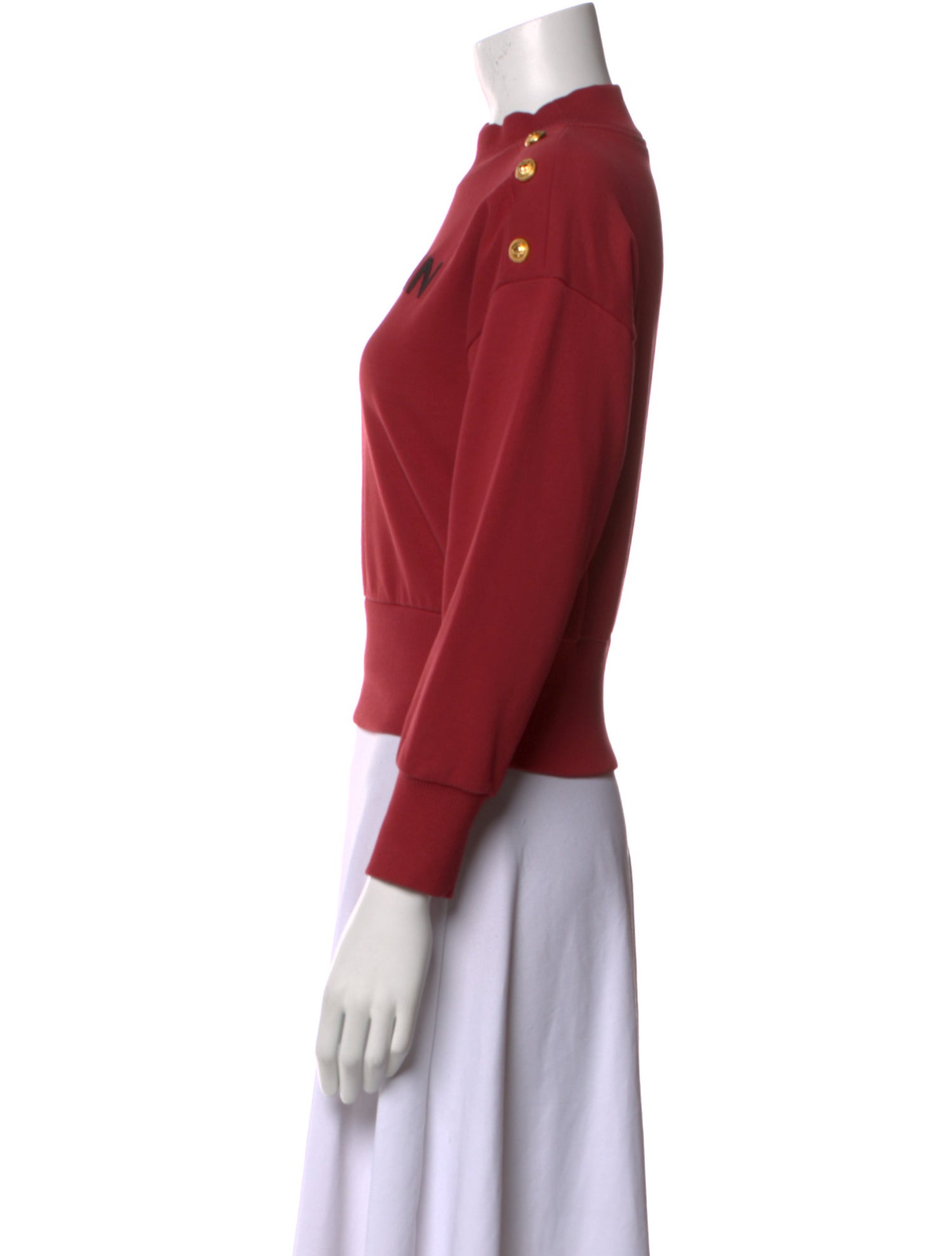 Balmain Graphic Print Crew Neck Sweatshirt