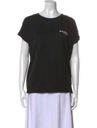Balmain Graphic Print Crew Neck T-Shirt