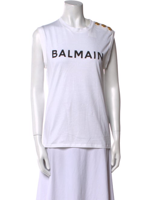 Balmain Graphic Print Crew Neck T-Shirt