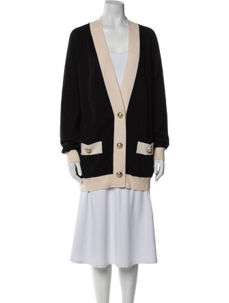 Balmain Wool Colorblock Pattern Sweater