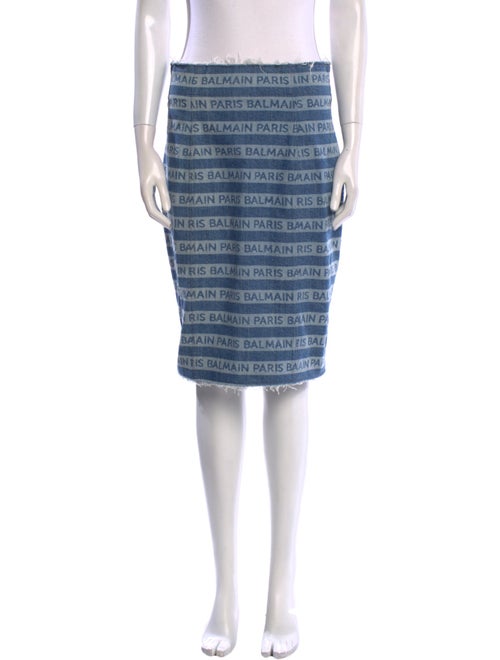Balmain Printed Knee-Length Skirt