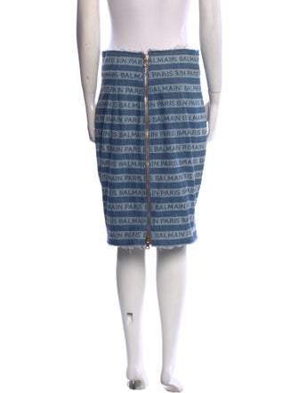 Balmain Printed Knee-Length Skirt