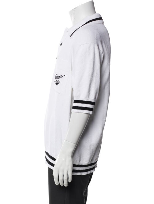 Balmain Striped Collar Polo Shirt