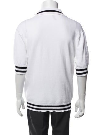 Balmain Striped Collar Polo Shirt