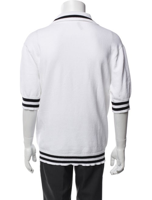 Balmain Striped Collar Polo Shirt