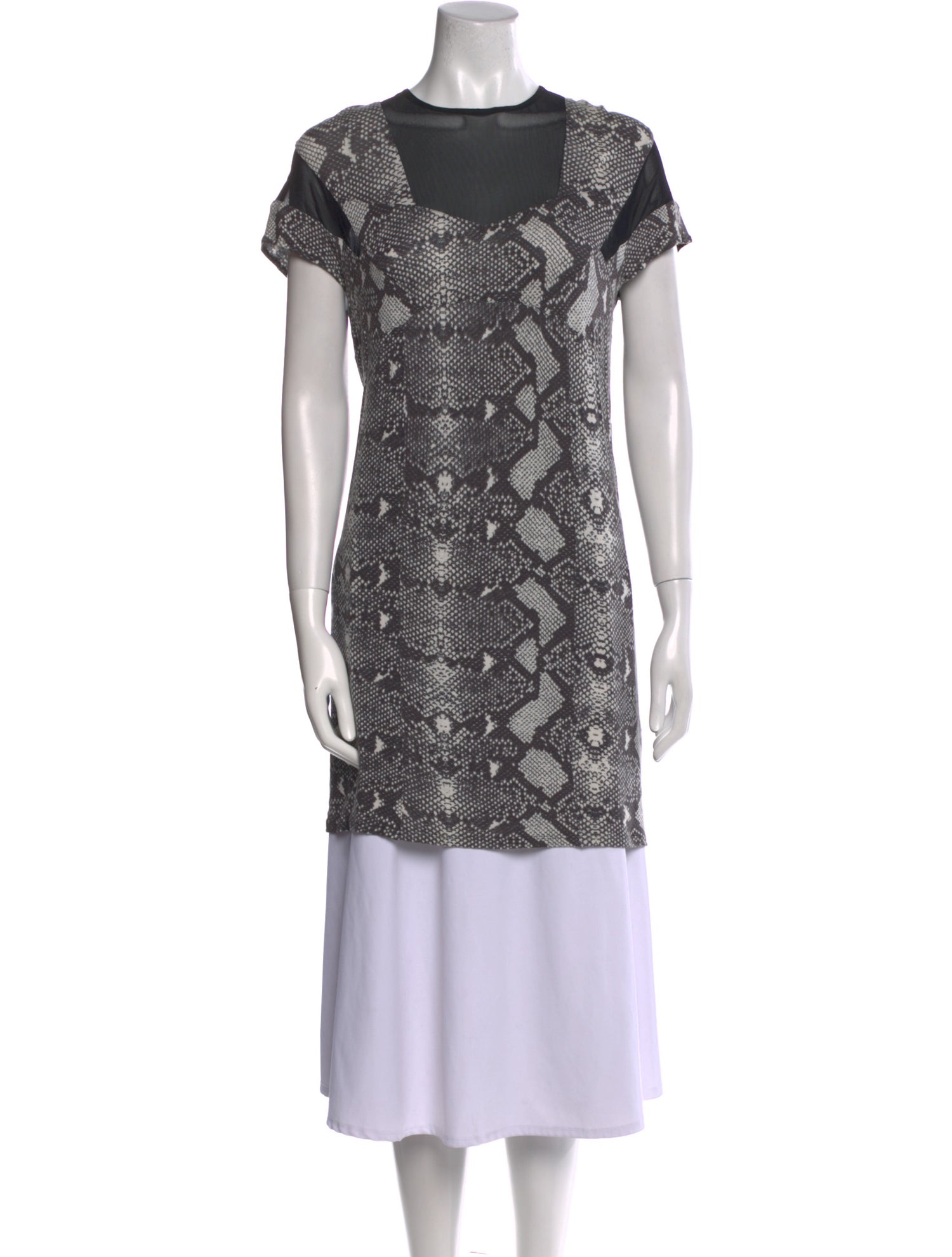 Pierre Balmain Animal Print Scoop Neck Sweater