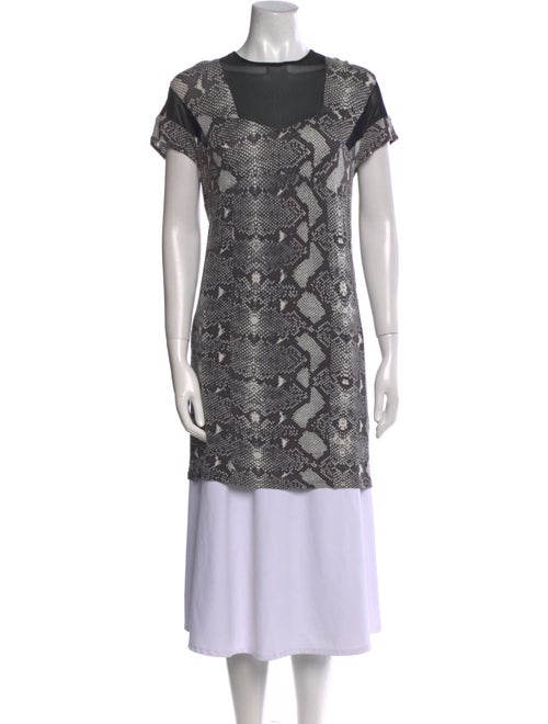 Pierre Balmain Animal Print Scoop Neck Sweater