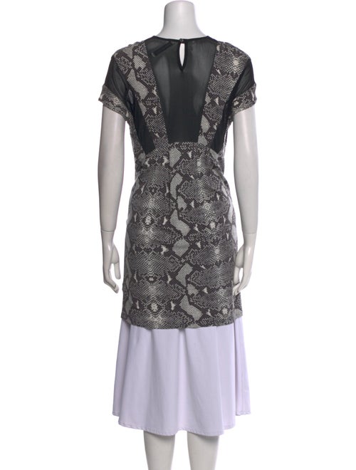 Pierre Balmain Animal Print Scoop Neck Sweater