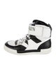 Balmain Leather Colorblock Pattern Sneakers