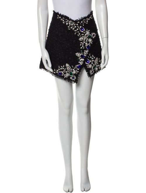 Balmain Crystal Embellishments Mini Skirt