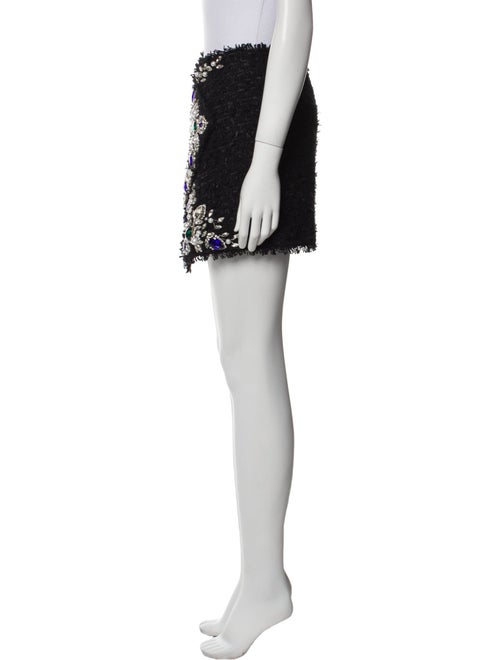Balmain Crystal Embellishments Mini Skirt