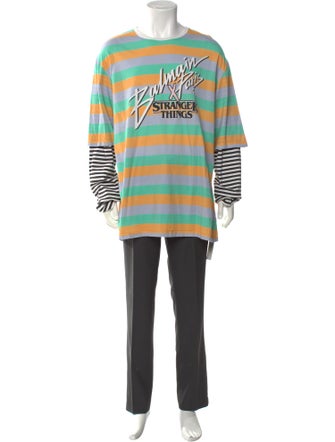 Balmain Balmain x Stranger Things Striped T-Shirt