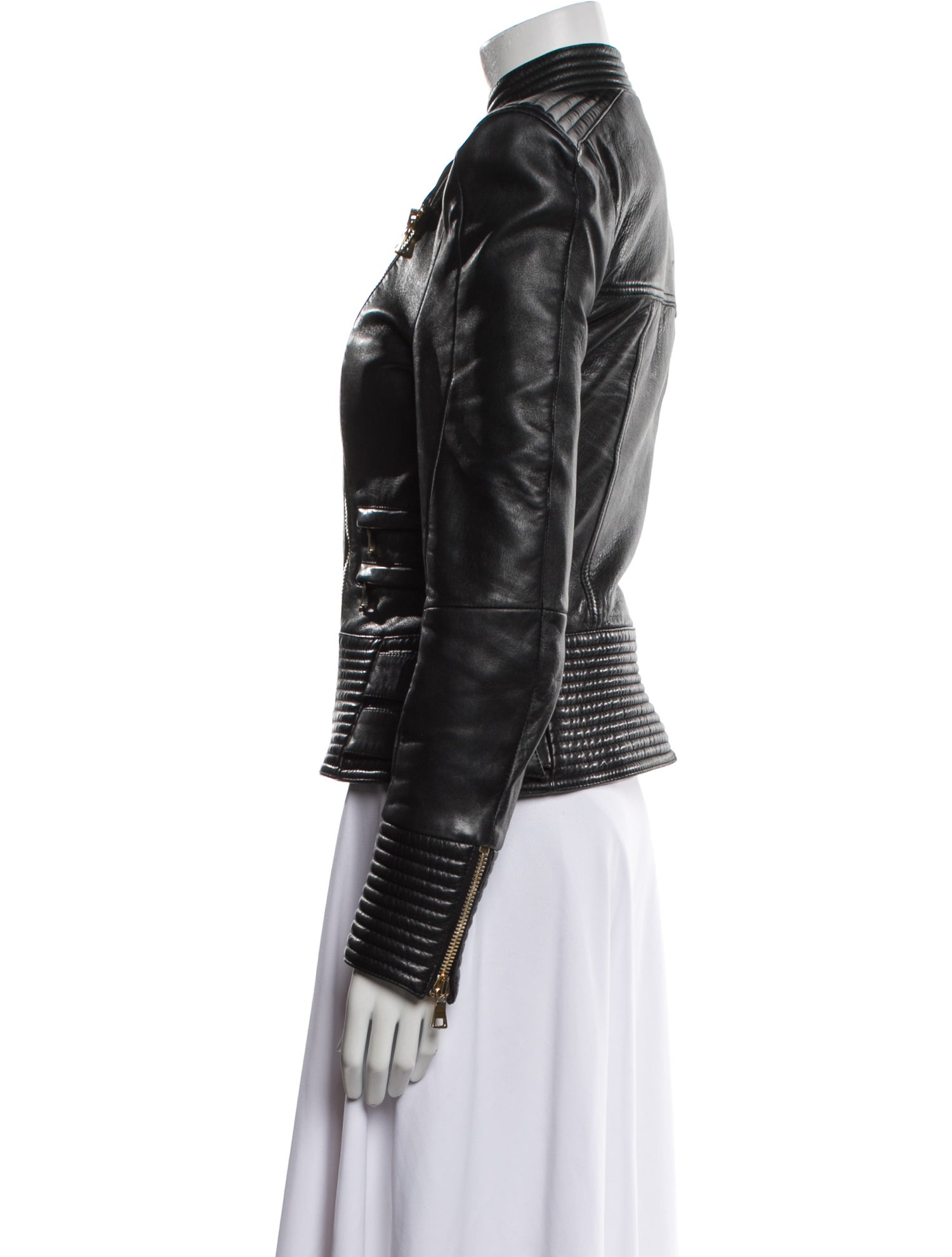Balmain Leather Biker Jacket