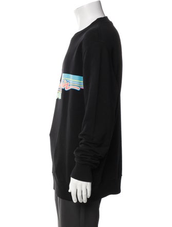Balmain Graphic Print Crew Neck Sweatshirt