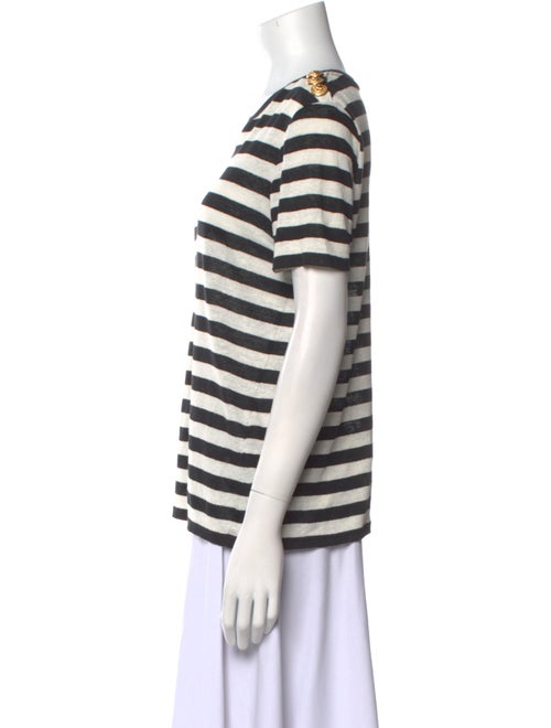 Balmain Linen Striped T-Shirt
