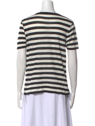 Balmain Linen Striped T-Shirt