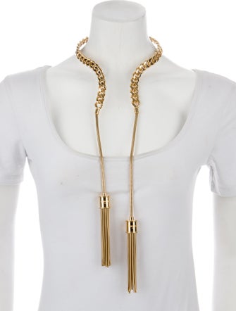 Balmain Long Pompom Necklace