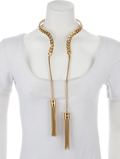 Balmain Long Pompom Necklace