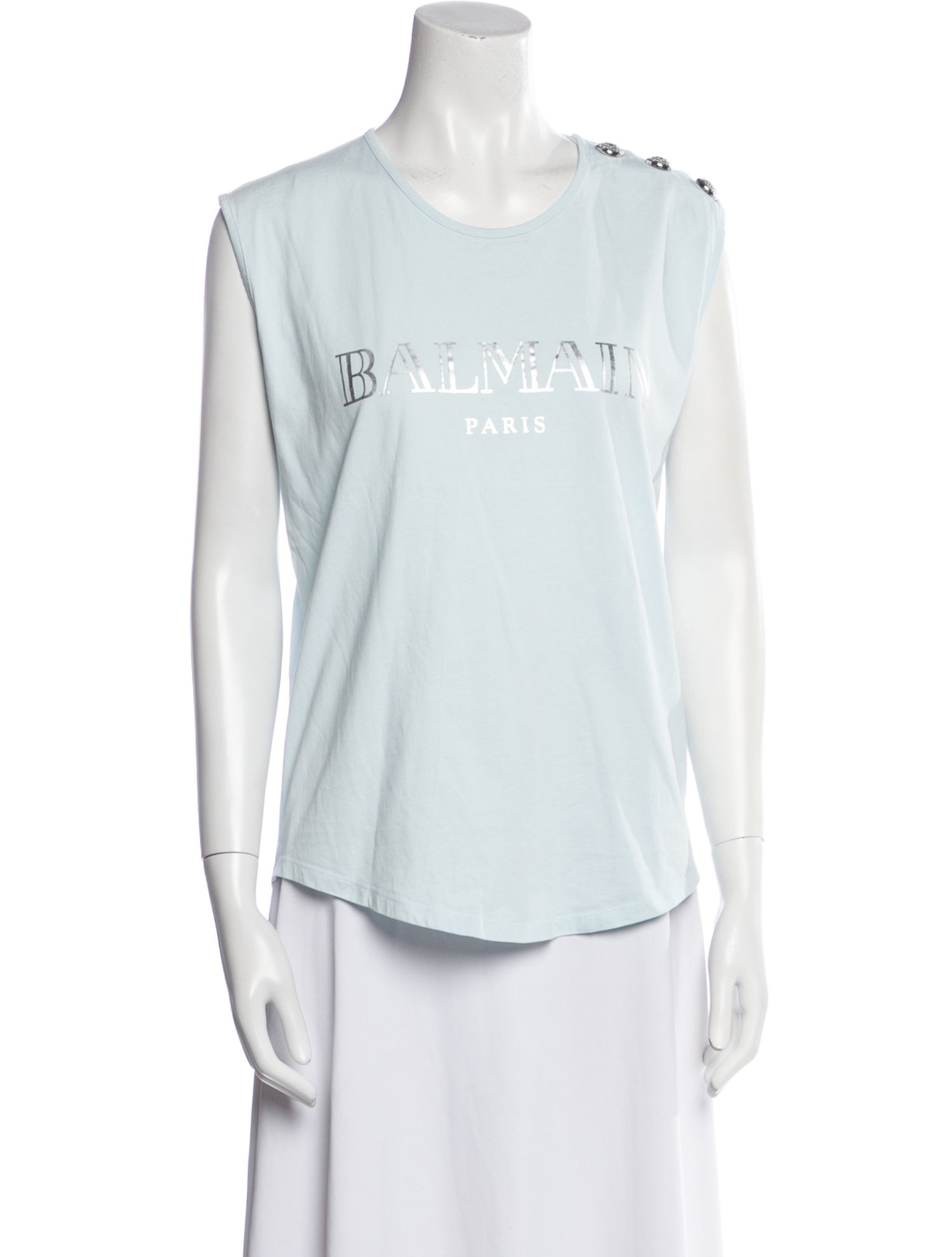 Balmain Graphic Print Crew Neck T-Shirt