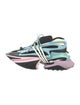 Balmain Neoprene Colorblock Pattern Sneakers