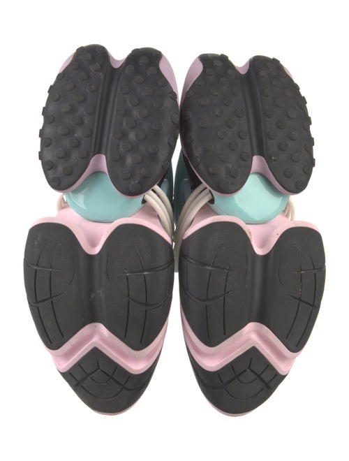 Balmain Neoprene Colorblock Pattern Sneakers