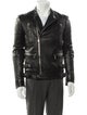 Balmain Signature Logo Lambskin Moto Jacket