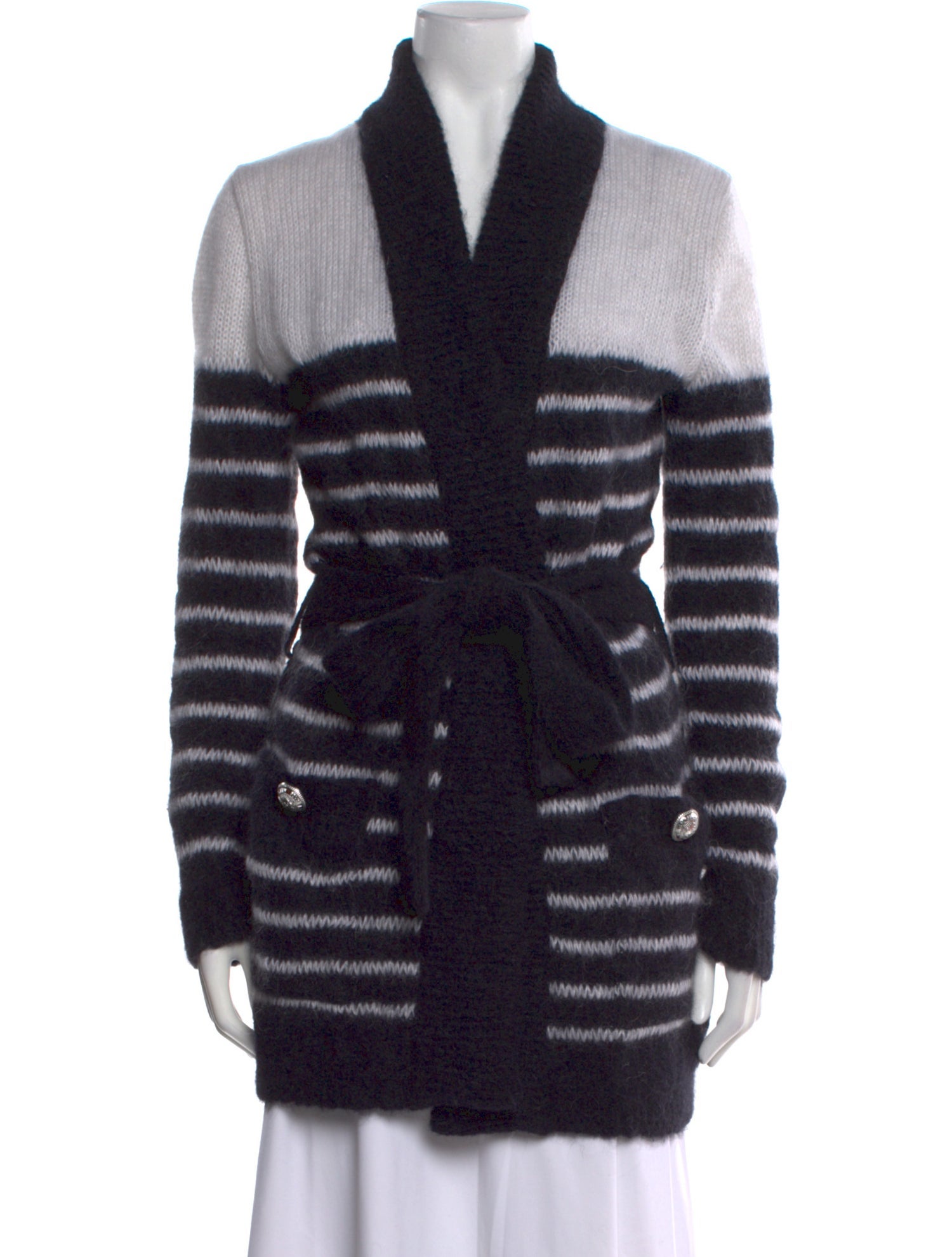Balmain Mohair Striped Sweater