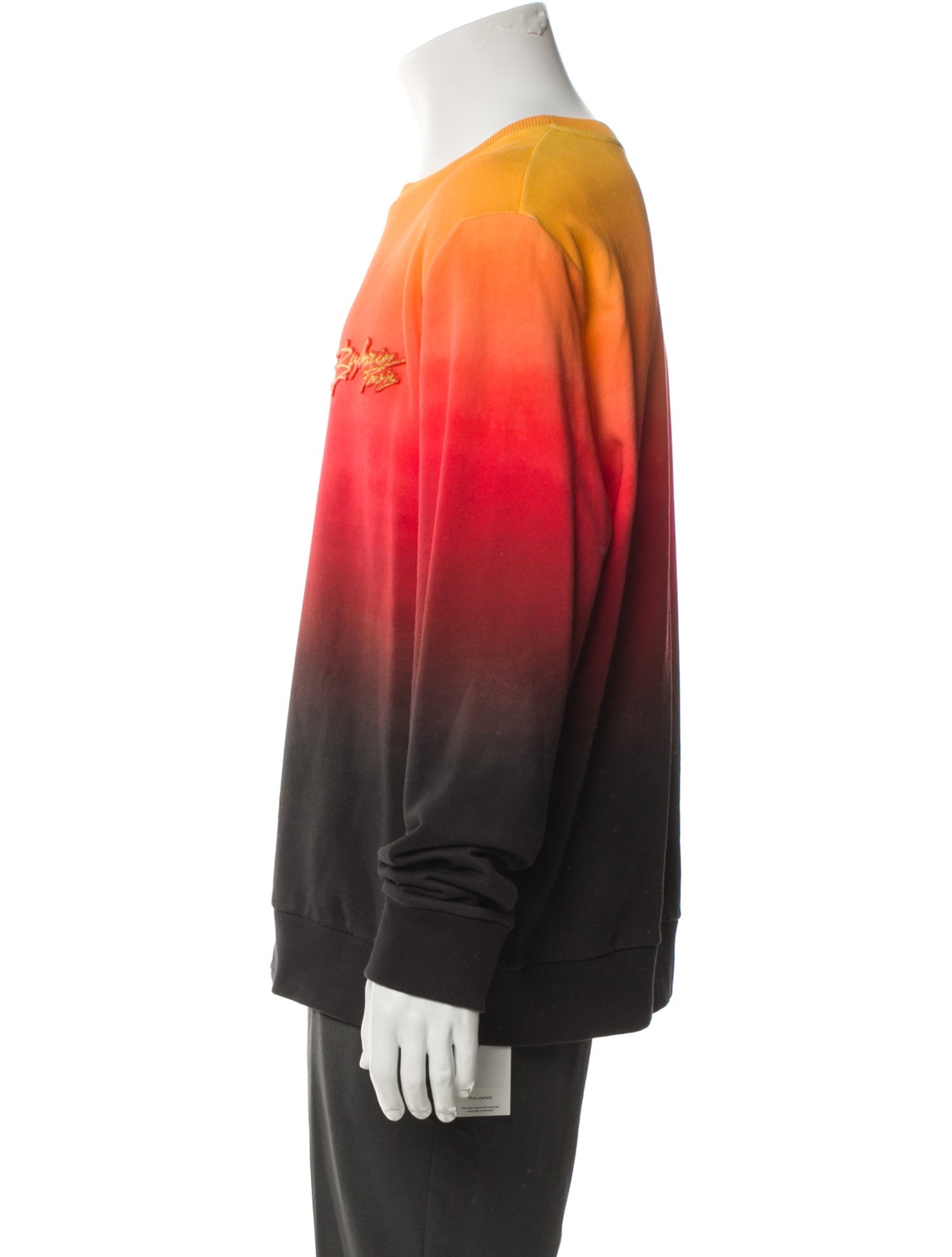 Balmain Tie-Dye Print Crew Neck Sweatshirt