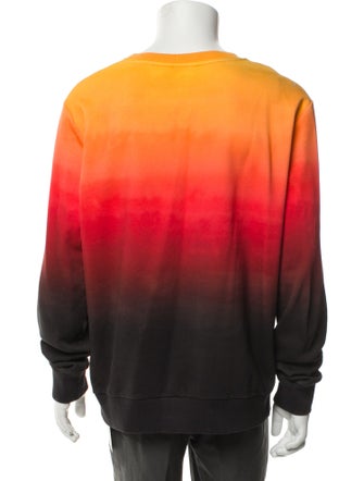 Balmain Tie-Dye Print Crew Neck Sweatshirt
