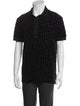 Balmain Monogram Pattern Collar Polo Shirt