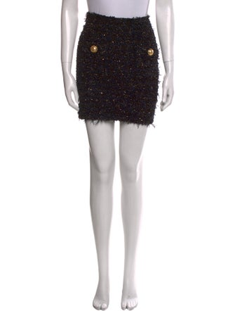 Balmain Fringe Trim Accent Mini Skirt