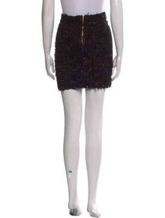 Balmain Fringe Trim Accent Mini Skirt