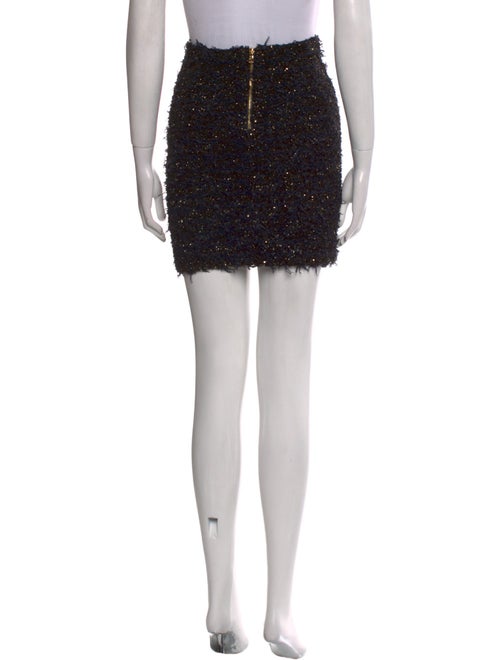 Balmain Fringe Trim Accent Mini Skirt