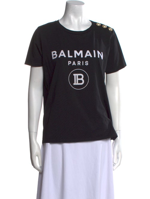 Balmain Graphic Print Crew Neck T-Shirt
