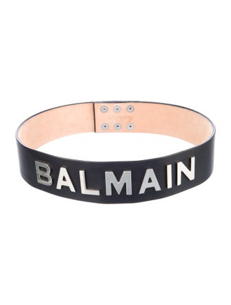 Balmain Wide Leather Belt