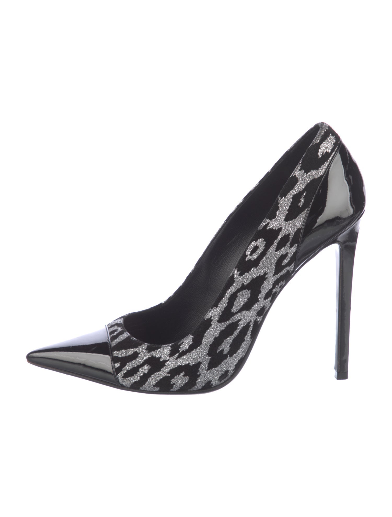 Balmain Patent Leather Animal Print Pumps