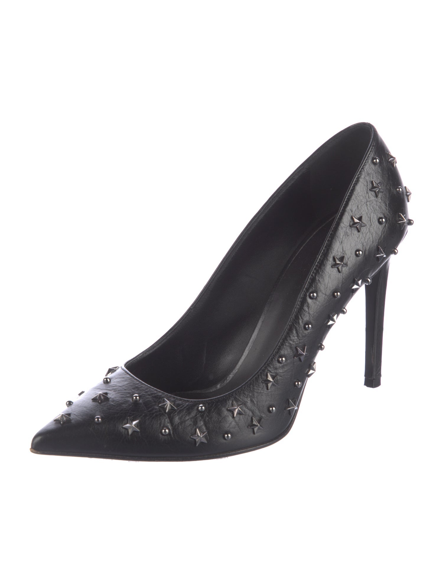 Balmain Leather Studded Accents Pumps