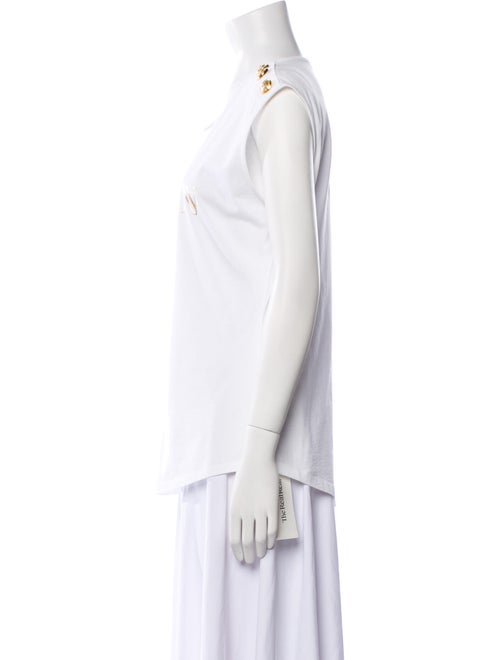 Balmain Graphic Print Scoop Neck T-Shirt