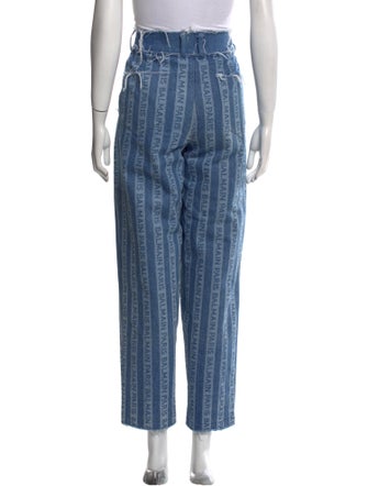 Balmain High-Rise Straight Leg Jeans