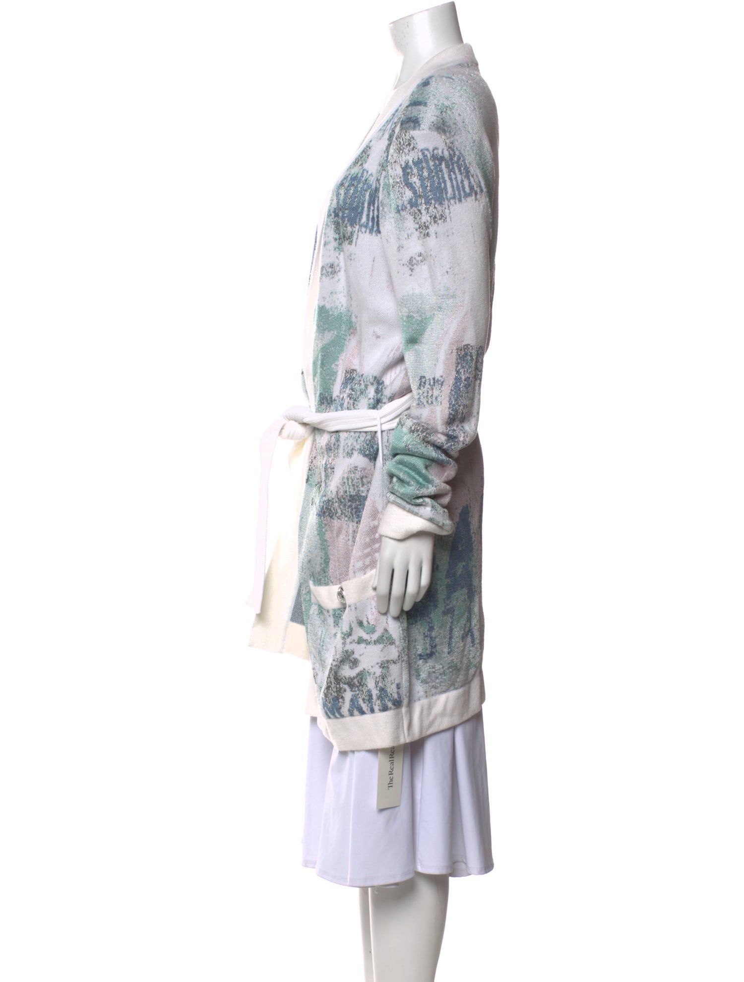 Balmain Printed V-Neck Sweater