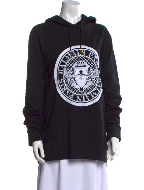 Balmain Graphic Print Crew Neck Sweatshirt