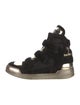 Balmain Suede Leather Trim Embellishment Sneakers