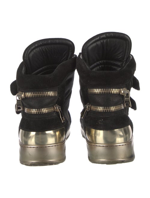 Balmain Suede Leather Trim Embellishment Sneakers