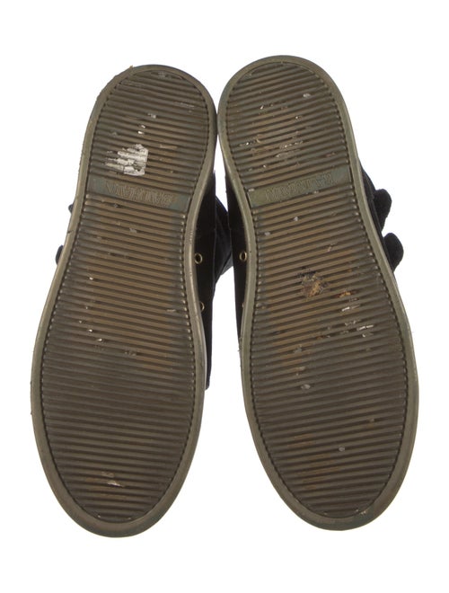 Balmain Suede Leather Trim Embellishment Sneakers