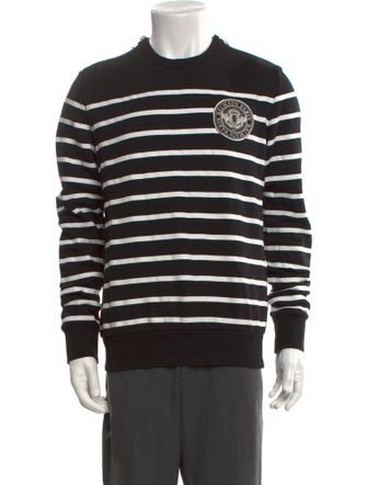 Balmain Striped Crew Neck Sweatshirt