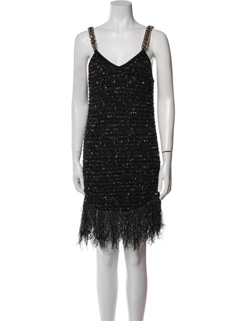 Balmain V-Neck Knee-Length Dress