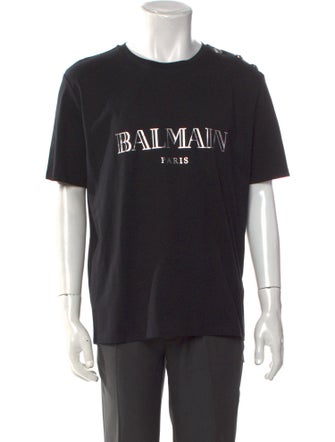 Balmain Graphic Print Crew Neck T-Shirt