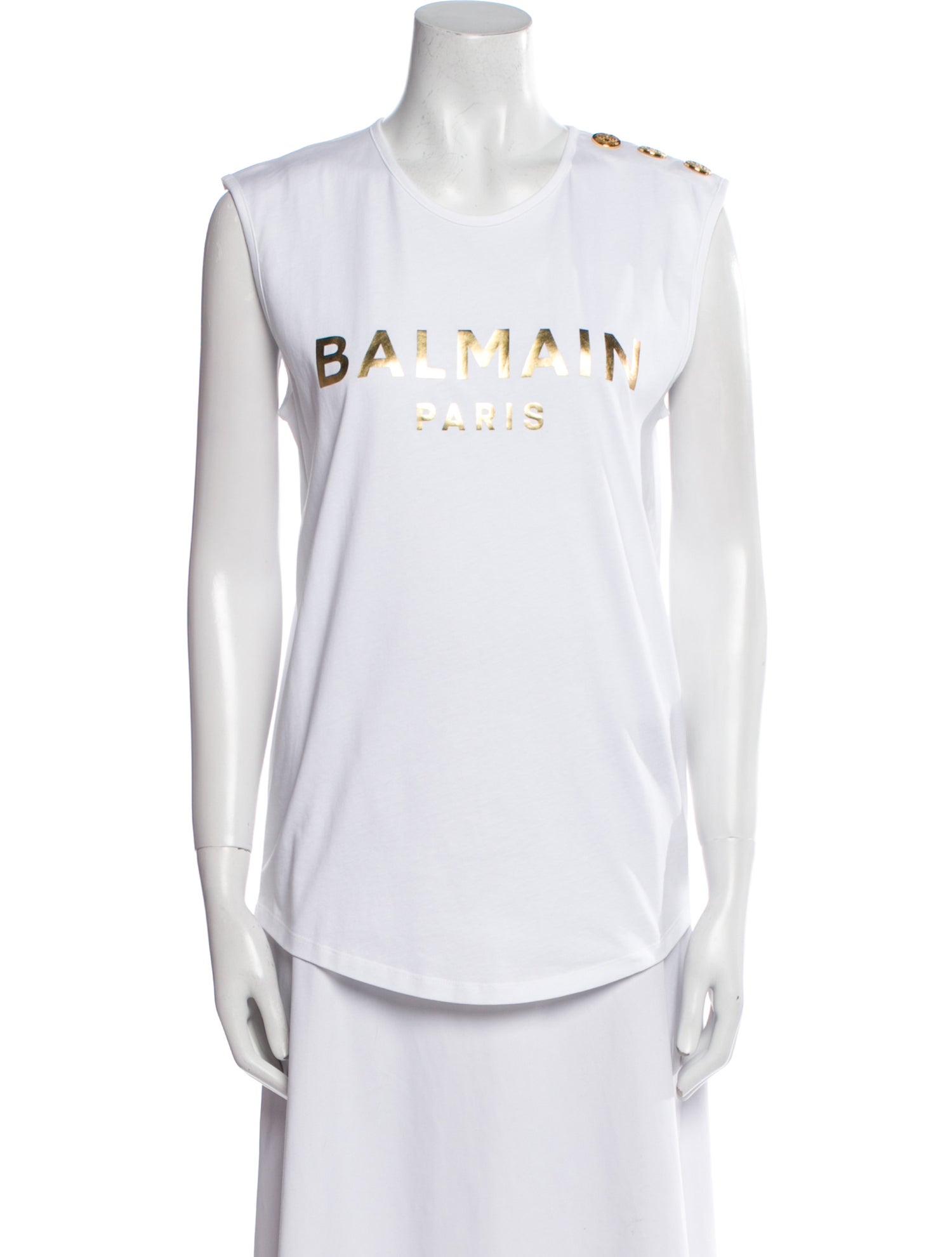Balmain Graphic Print Crew Neck T-Shirt w/ Tags